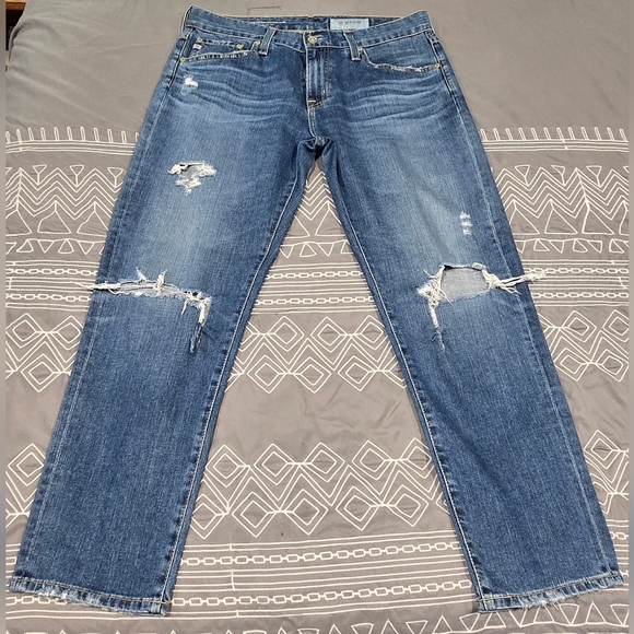 Adriano Goldschmied The Ex Boyfriend Slim Distressed Jeans Size 28 - Picture 5 of 9